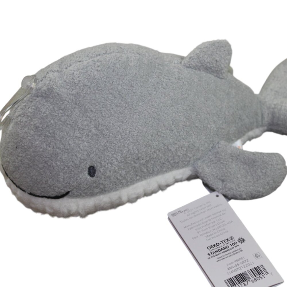 Just One You Carters Plush Whale Gray Baby Infant Stuffed Toy Lovey 9" NWT 2021